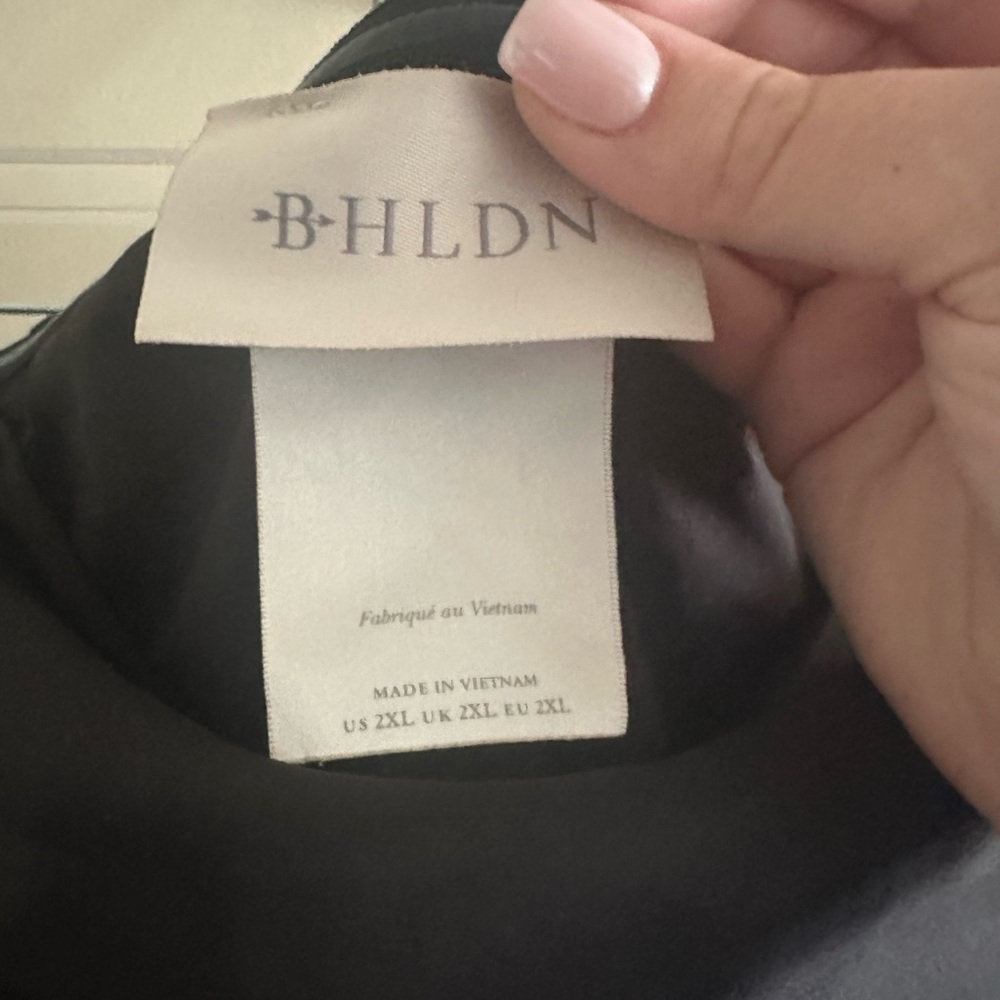 BHLDN Black Strapless Dress - Picture 3 of 4